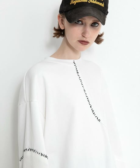 AULA AILA　アウラアイラ　ステッチデザインプルオーバー　STITCH DESIGN PULLOVER　1253-08027　本州送料無料！