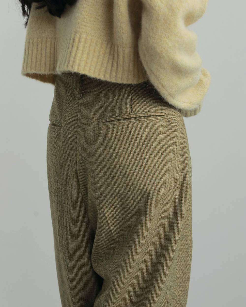 anuke アンヌーク Check Tuck Pants 62520707 | Deargo