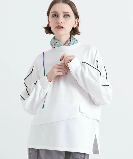 AULA AILA　アウラアイラ　2WAY PIPING PULLOVER 2WAYパイピングプルオーバ　1253-08025　　本州送料無料！