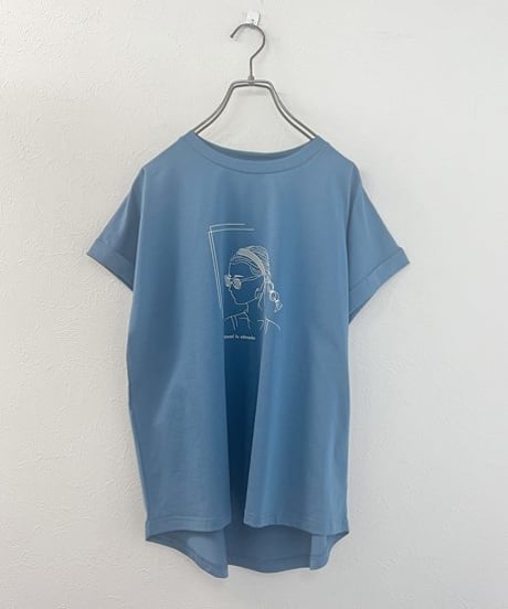 ドライタッチコットン イラストTシャツ　980-2112