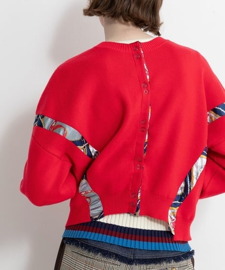 AULA AILA　アウラアイラ　スカーフプリント2WAYニット SCARF PRINT 2WAY KNIT 1253-09029 本州送料無料！