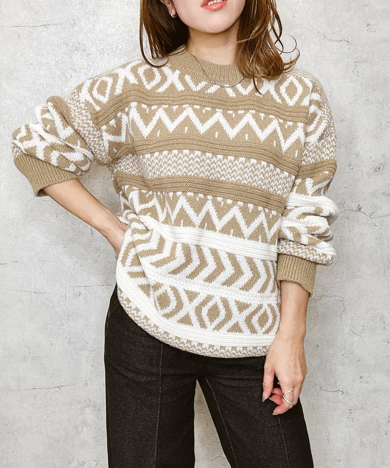 ノルディック柄ニットPO | Deargo