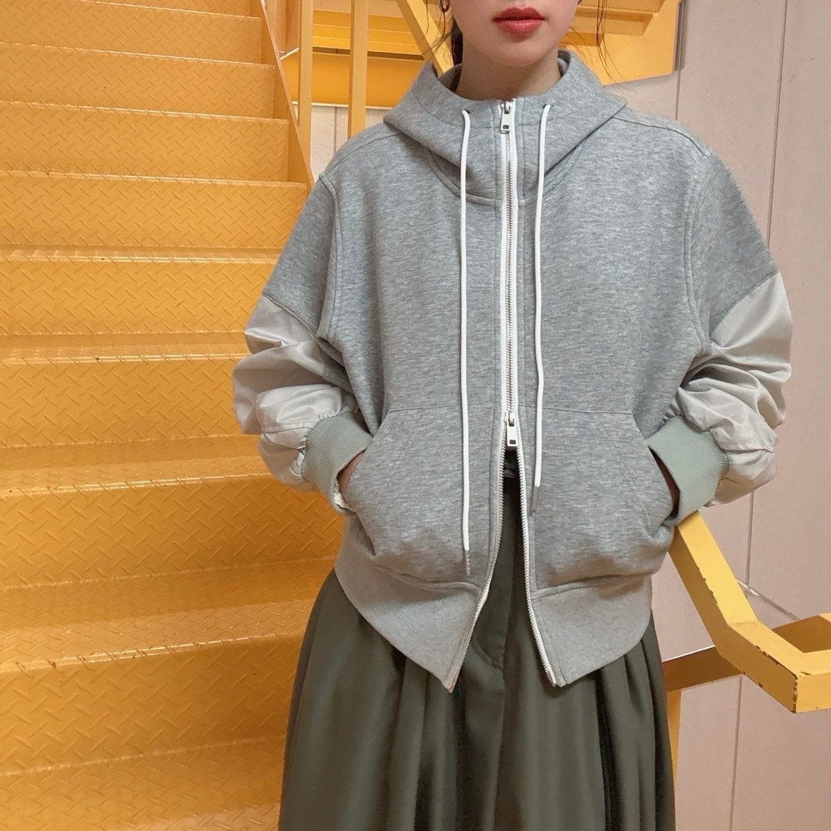 MICALLE MICALLE ミカーレミカーレ ボンディングパーカー MML108KDA |