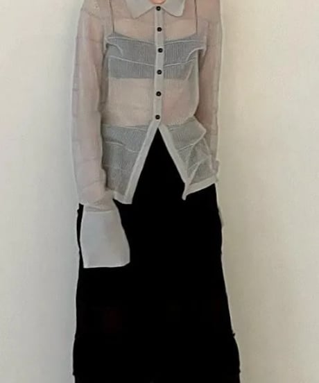 anuke アンヌーク Sheerborder Knit Shirts 62610513 本州送料無料！