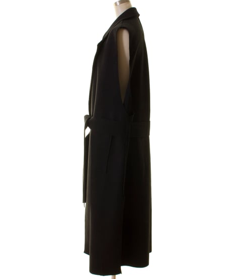 ATELIER BRUGGE アトリエブルージュ ロングジレ ロングベスト　ブラック　35AQC-32