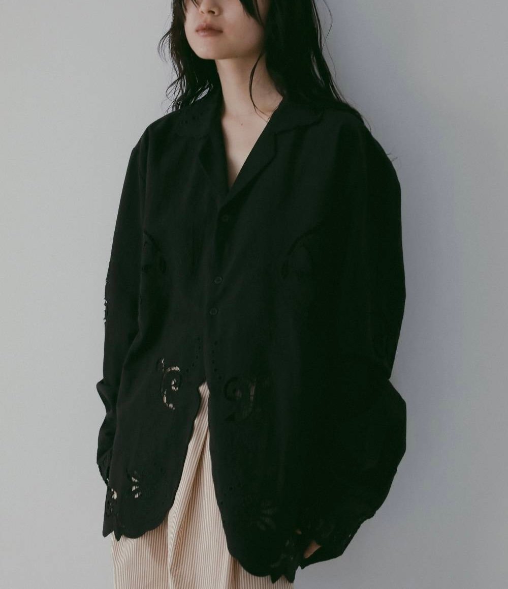 anuke アンヌーク Cutwork Opencollar Shirts 62610418