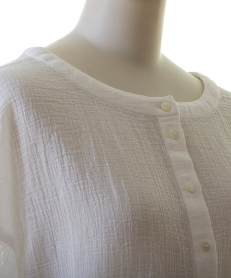 PASSIONE パシオーネ ROBE　ローブ　ヘンリーネックコットン2WAYシャツ　616960 2026NEWARIIVAL