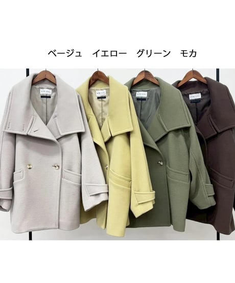 CYNICAL シニカル シャルムショートビーバー ウールPコート　652-94018 2026予約　10月下旬発送