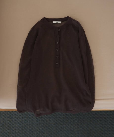 anuke アンヌーク　Sheer Henley Knit　62610514
