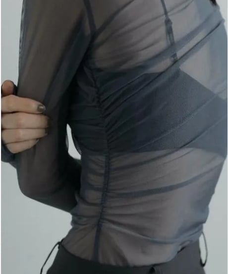 anuke (アンヌーク） Tulle Gather Bodysuit 62520608 カットソー