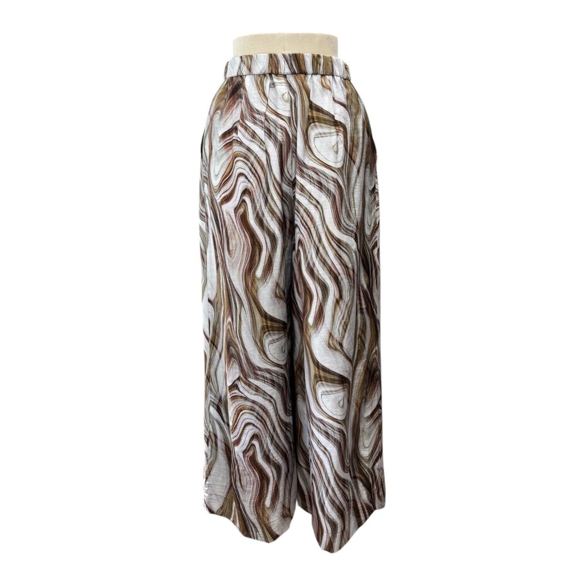 ★m★ayane アヤン　プリントワイドパンツ ayane アヤン マーブル柄ワイドパンツ 855748 晩夏初秋物 | Deargo