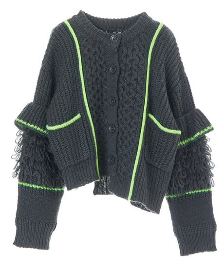AULA AILA　アウラアイラ　ループフリンジニットカーディガン LOOP FRINGE KNIT CARDIGAN 1243-09035