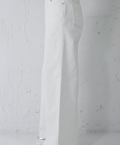 INDIMARK カットオフ ワイドパンツ ホワイト WJ185