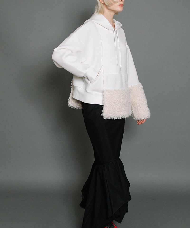 AULA ALA アウラアイラ　ジップパーカー美品 AULA AILA アウラアイラ BOA MIX HOODIE ボアミックスフーディー