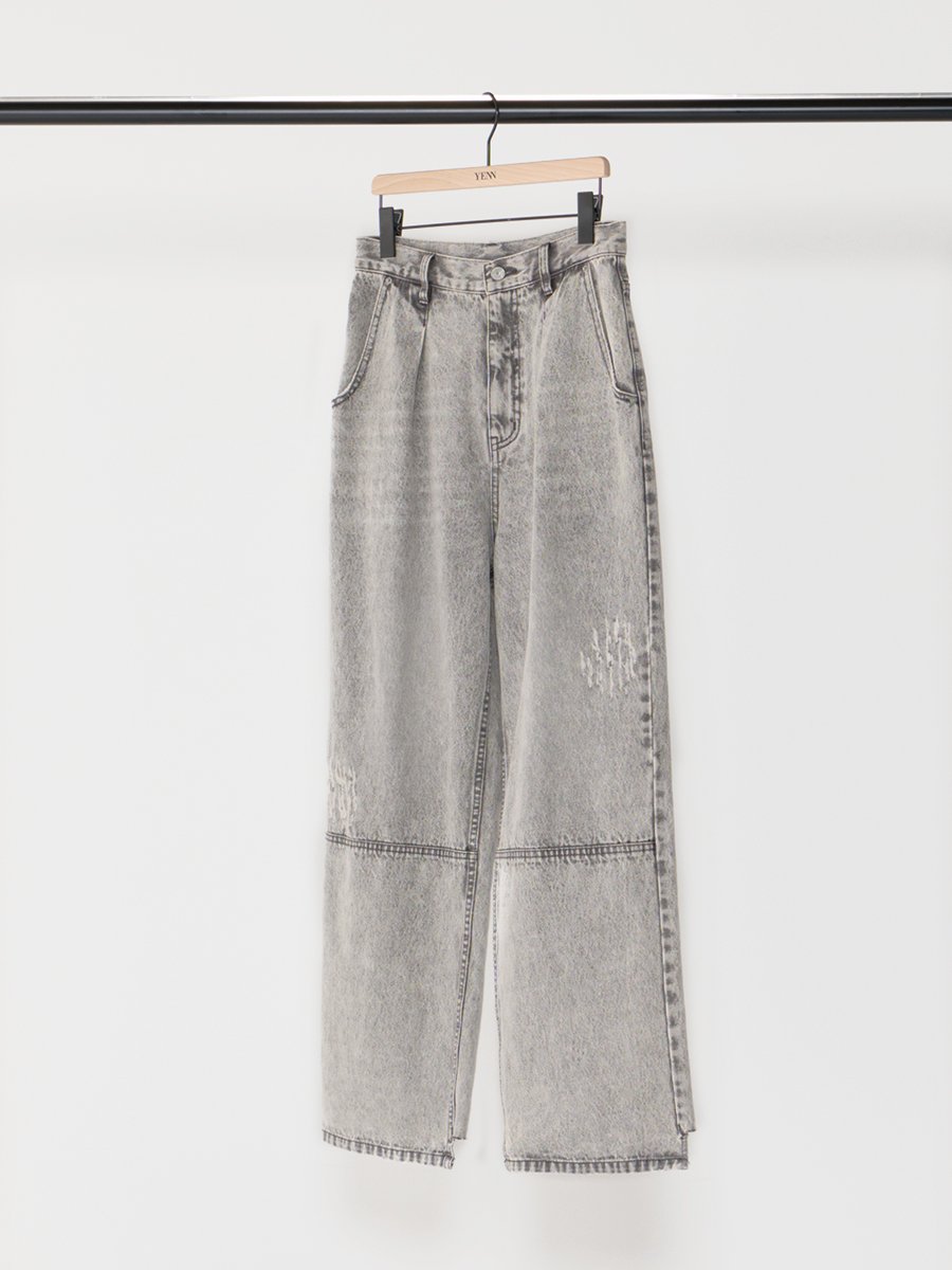 YENNイェン HIGH RISE TUCK WIDE PT L/GRAYD Y241-310