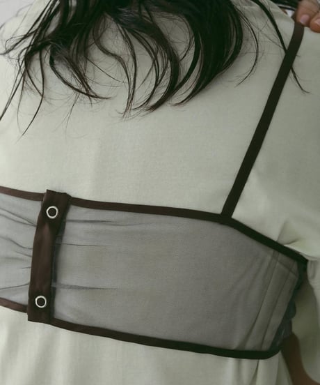 anuke アンヌーク　Bicolor Tulle Bratop　62610406