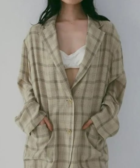 anuke アンヌーク Check Over Jacket 62610102 本州送料無料！4月中旬～5月中旬発送予定