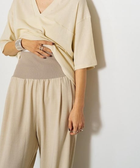 YENN イエン   WAIST RIB WIDE PT Y252-31051