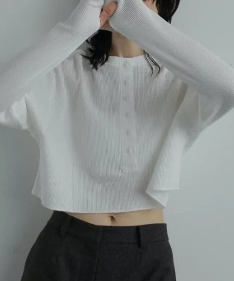 anuke (アンヌーク） Waffle Henley Tops 62520628 | Deargo