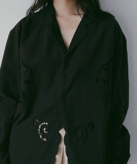 anuke アンヌーク　Cutwork Opencollar Shirts　62610418