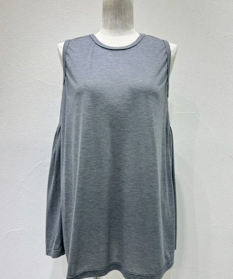 CYAN TOKYO　シアン トウキョウ　シアー天竺バックギャザータンク 601459