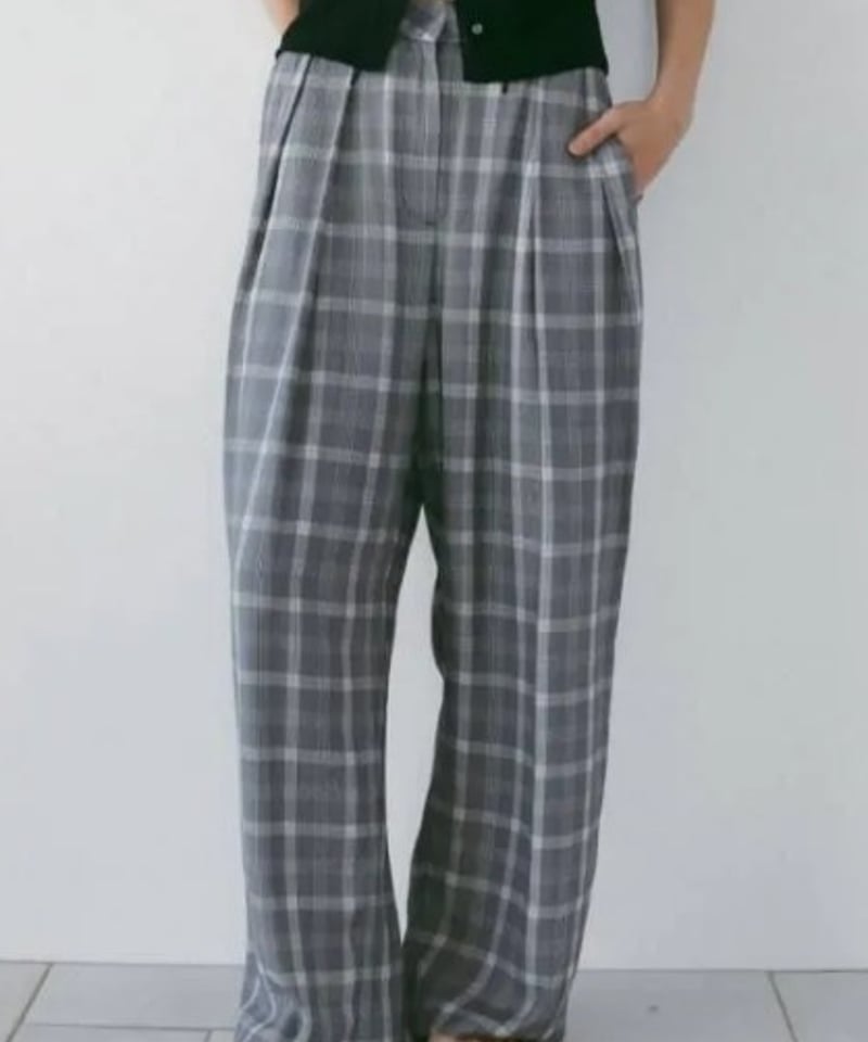 アンヌーク　Check Tuck Pants 36 anuke(アンヌーク) Check Tuck Pants | サウスオレンジ｜メンズ