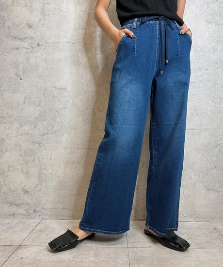 Praia　プライア　ハイストレッチワイドデニム 　7533