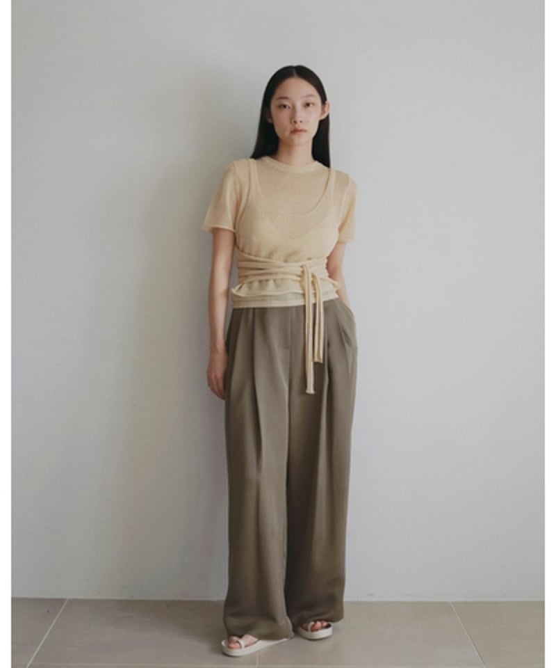 anuke アンヌーク Twill Satin Pants 62620708 | Deargo