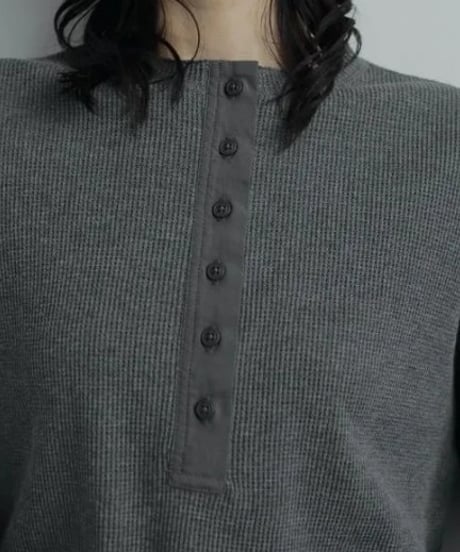 anuke (アンヌーク） Waffle Henley Tops 62520628