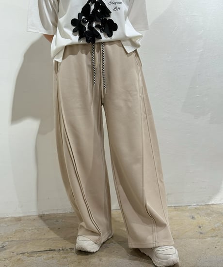 ダブルコードスウェットワイドパンツ 77638 2026NEWARIIVAL