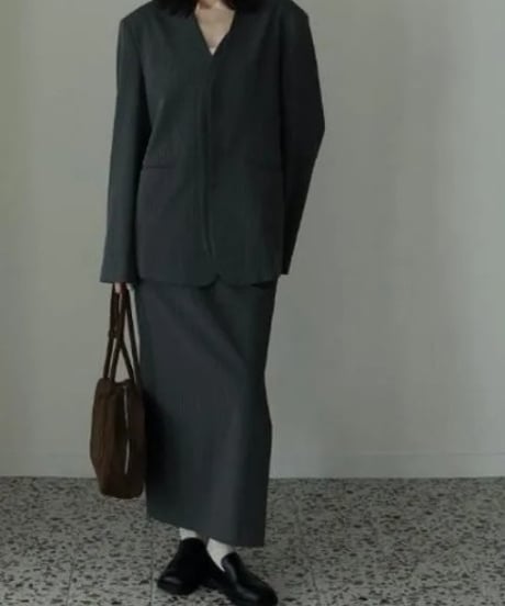 anuke (アンヌーク） Heather Stretch Middleskirt 62520801　ロングマキシスカート