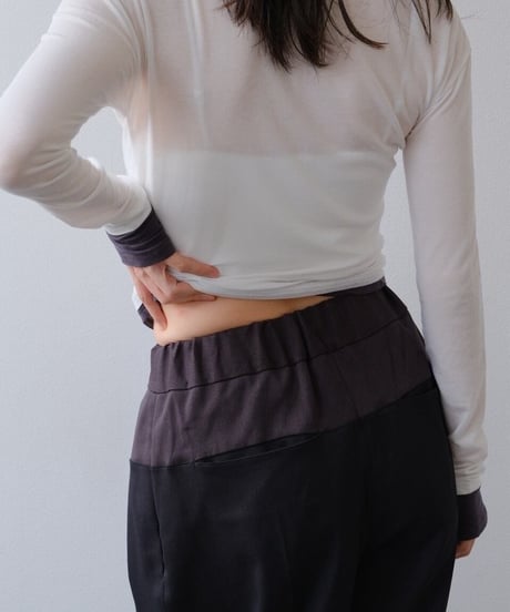 IFMEH イフメ Bicolor curve pants IF25AWPT-01