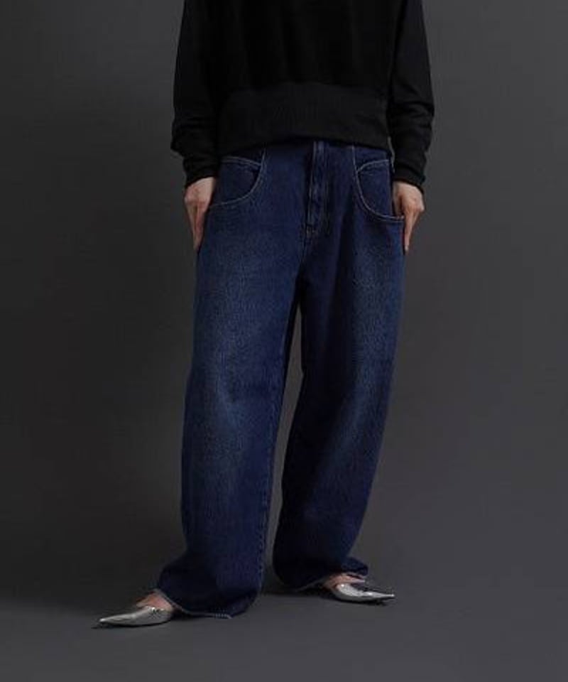 CYAN TOKYO シアン トウキョウ ドレープPKカルゼデニムバギー 407272