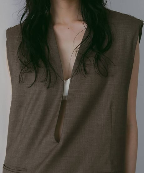 anuke アンヌーク Keyneck Over Vest 62610107 本州送料無料
