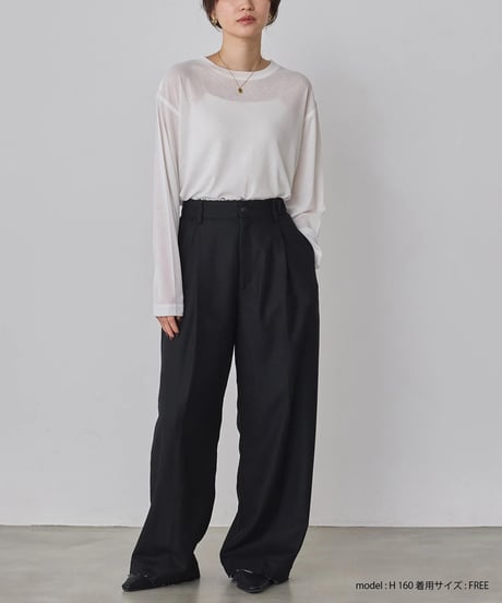 hunch ハンチ クルーネック シアーワッフルトップス WTS7095 2026NEWARIIVAL