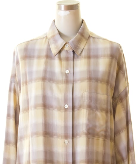 Cafune　カフネ　Cellulose Check Shirt セルロース チェック シャツ 535943 本州送料無料！