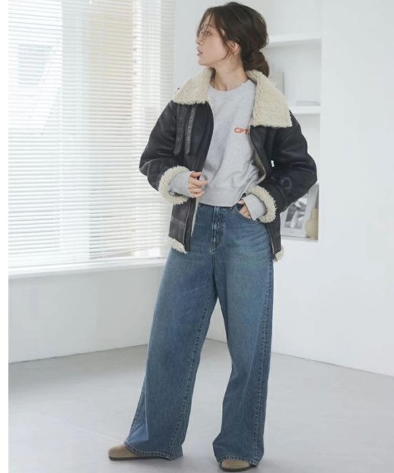 美品　Ungrid アングリッド W26　ハイウエストルーズデニム Ungrid (セール40%OFF) / アングリッド ハイウエストワイド