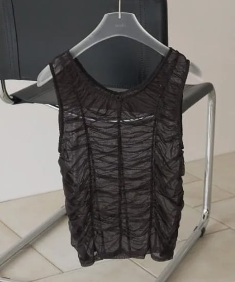 anuke アンヌーク Tulle Gather Tanktop 62610626 4月中旬～5月中旬発送予定