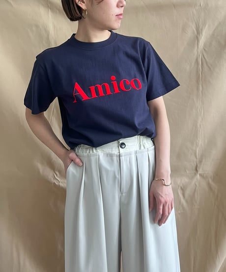 AmicoフロッキーロゴTシャツ51909Y-2