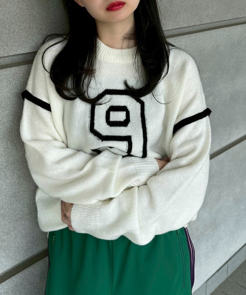 MICALLE MICALLE ミカーレミカーレ NO9ロゴニット ナンバー9