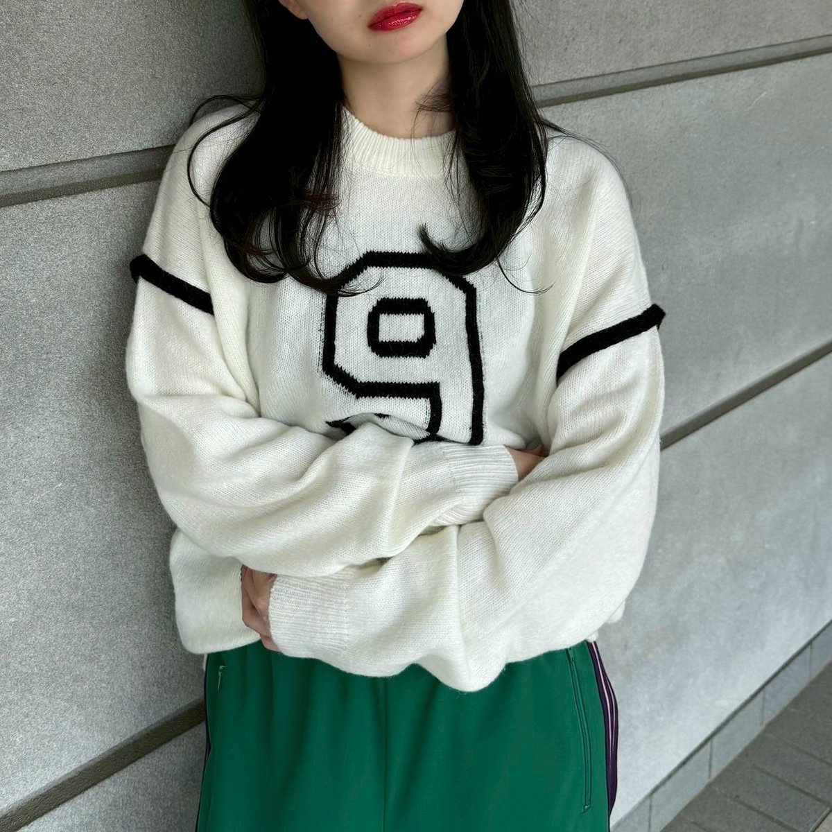 MICALLE MICALLE ミカーレミカーレ 英字ロゴプリントプルオーバー