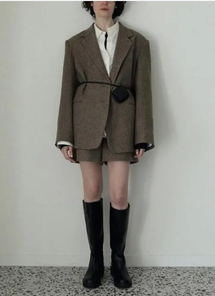 anuke (アンヌーク） Herringbone Short Pants 62520728