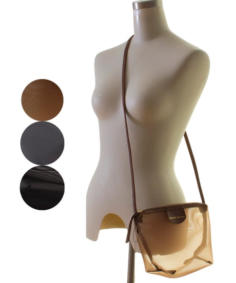 ATELIER BRUGGE アトリエブルージュ メッシュ斜め掛けポーチ　sheer metal shoulder bag35UB-19