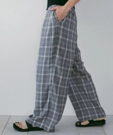 anuke アンヌーク Check Daubletuck Pants 62610702 本州送料無料！4月中旬～5月中旬発送予定