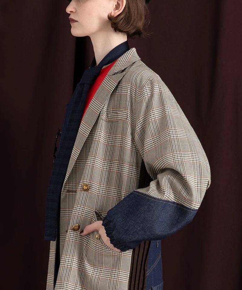 アウラアイラCHECK DENIM COMBINATION JACKET新品 AULA AILA｜CHECK DENIM COMBINATION JACKET | Rakuten Fashion