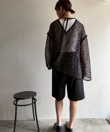 Cafune　カフネ　mesh tweed 2way pullover メッシュツィード2ウェィプルオーバー　535939
