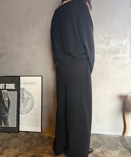 Cafune　カフネ　mat stretch georgette wide easy pants　マットストレッチジョーゼットワイドイージーパンツ　535620