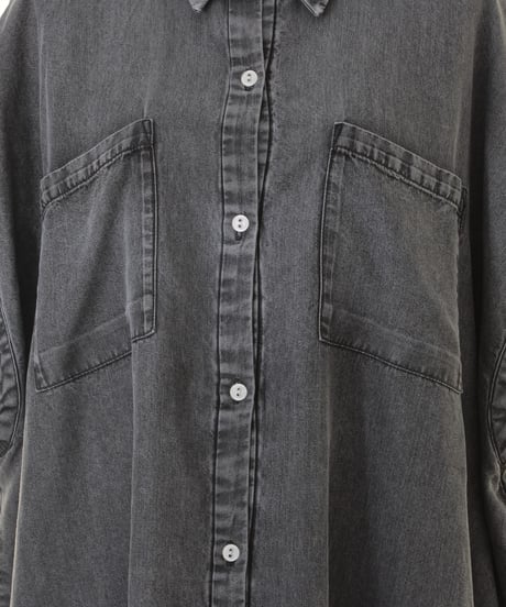 CYNICAL シニカル テンセルデニム×ジョーゼットロングシャツ 612-95131 (2026NEWARIIVAL)