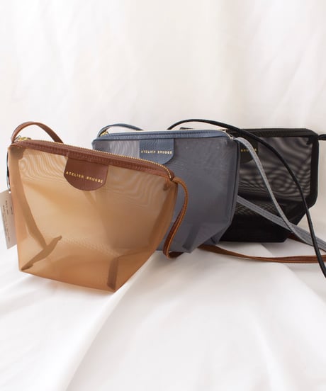 ATELIER BRUGGE アトリエブルージュ メッシュ斜め掛けポーチ　sheer metal shoulder bag35UB-19