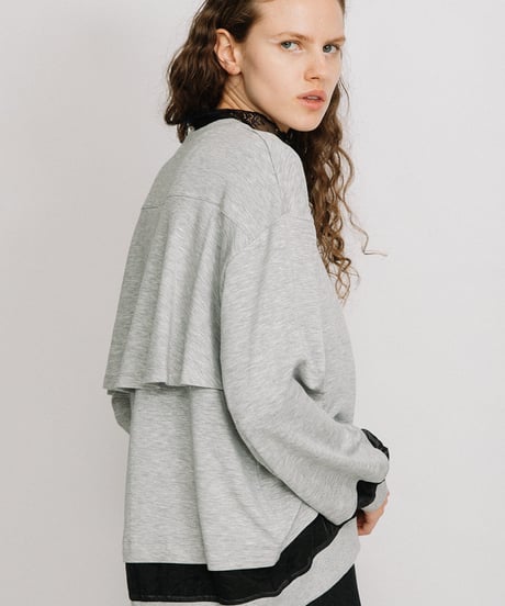 AULA AILA　アウラアイラ　シアーコンビネーションプルオーバー SHEER COMBINATION PULLOVER 1251-08010 送料無料